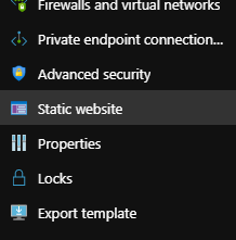Hosting a static website using a Storage Account